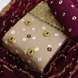 drashti creation Embroidered 3-Piece Unstitched Dress Material-picture-15