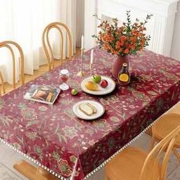 Casableu Kashmiri 6 Seater Table Cloth Dust-Proof Table Cover-image-13