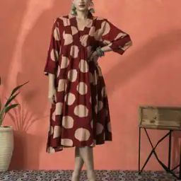 Women Floral Print A-Line Dress-image-71