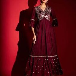 Embellished & Embroidered Gown Dress-image-52