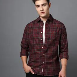 Men Checked Tailored Fit Shirt-image-19