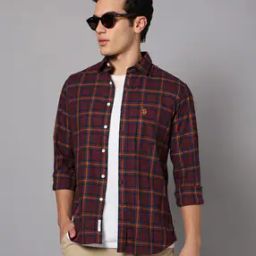 Men Checked Tailored Fit Shirt-image-49