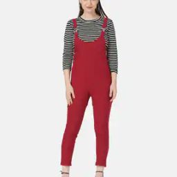 Striped Top with Dungaree Set-picture-34