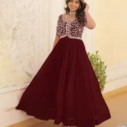 wedani Women Embroidered Gown Dress-picture-17