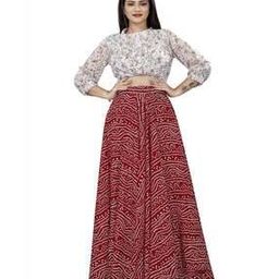 Women Bandhani Flared Skirt-image-41
