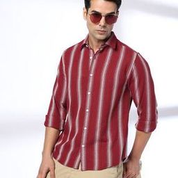 Men Striped Slim Fit Shirt-image-93