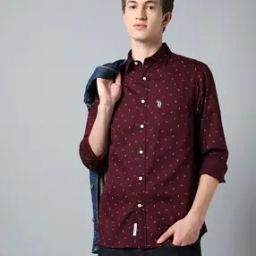 Men Micro Print Slim Fit Shirt with Patch Pocket-image-32