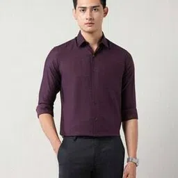 arrow Men Checked Slim Fit Cotton Shirt-picture-5