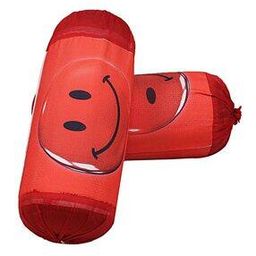 Set of 2 Smiley Emoji Print Bolster Covers 27.5" x 16"-28