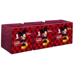 Set of 3 Mickey Mouse Print Storage Boxes-image-23