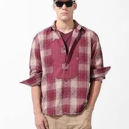 Men Checked Relaxed Fit Cotton Shirt-picture-14
