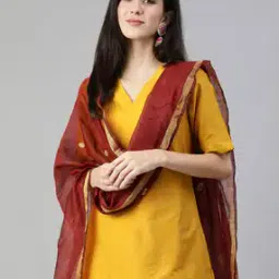 Solid Dupatta with Tassels-image-2