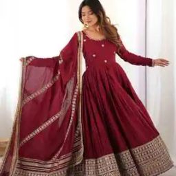 Women Anarkali Kurta Suit Set-image-26