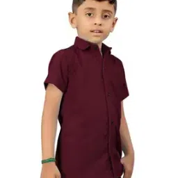 Boys Self-Design Regular Fit Shirt-image-1