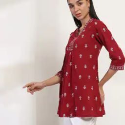 Women Woven A-Line Kurta-image-50
