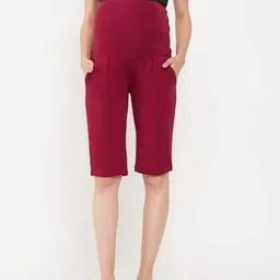 Knee-Length Maternity Shorts-image-30
