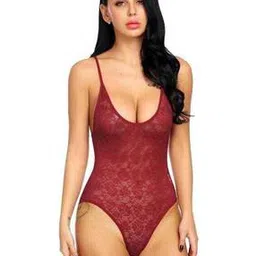 Women Lace Babydoll with Adjustable Straps-image-30