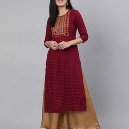 Floral Embroidered Straight Kurta-image-71