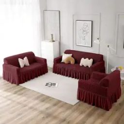 Stretchable Skirt Sofa Cover Set-23