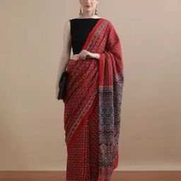 Women Floral Print Pure Cotton Mulmul Saree-picture-21