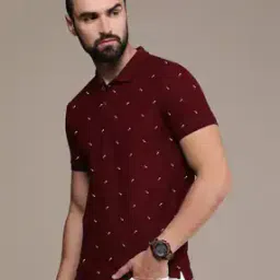 Men Printed Regular Fit Polo T-Shirt-image-91