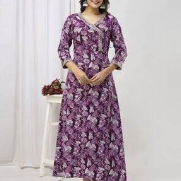 Women V-Neck Floral Print Dress-image-13