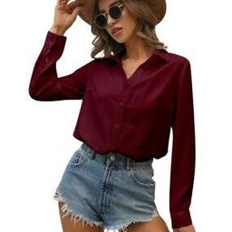 Women Regular Fit Shirt with Spread Collar-image-100