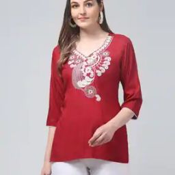 Women Embroidered Straight Kurti-image-54