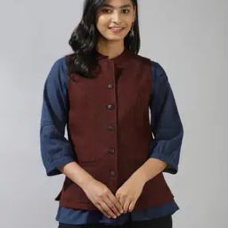 Women Regular Fit Jacket with Button Closure-picture-3