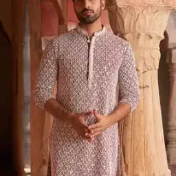 Men Embroidered and Sequence Kurta-image-10