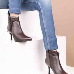 Ankle-Length Pencil Length Heeled Boots-68