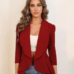 Women Loose Fit Front-Open Blazer-picture-27