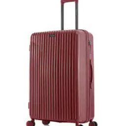 Striped Trolley Bag with Number Lock-image-65