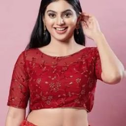 Women Embroidered Back-Open Blouse-image-35