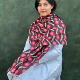 Women Floral Print Cotton Stole-image-60