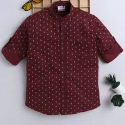 Boys Printed Regular Fit Shirt with Full Sleeves-image-36