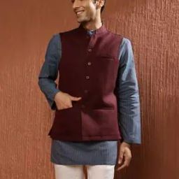 Nehru Jacket with Welt Pockets-51