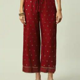 Printed Palazzo with Drawstring Waist-image-94