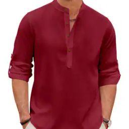 Men Mandarin Collar Short Kurta-image-101
