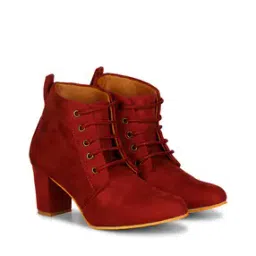 Women Lace Ankle Length Boots-image-4