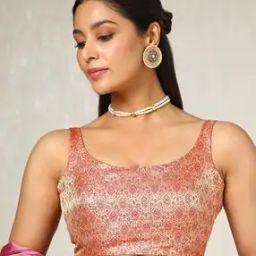 Women Floral Woven Back-Open Blouse-image-46