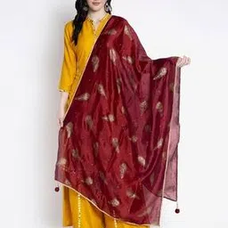 Block Print Dupatta with Applique Detail-picture-42