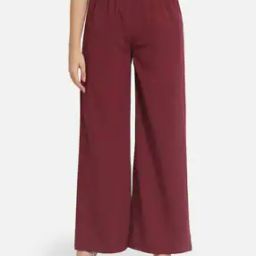 Women Straight Fit Palazzos with Elasticated Waist-image-9