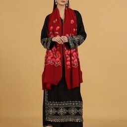 Women Western Wear Floral Stole-image-35