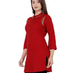 Embellished Top with Side Slits-image-28