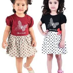 Pack of 2 Graphic Print A-Line Dresses-image-68