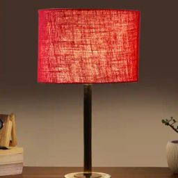 devansh Wooden Base Lighting Table Lamp with Shade image 1