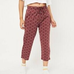 Cotton Striped Straight Fit Capris-image-0