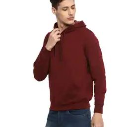 Men Regular Fit Hoodie with Kangaroo Pocket-picture-50