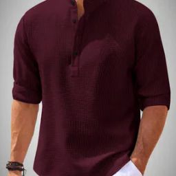 Men Ribbed Regular Fit Short Kurta-picture-12